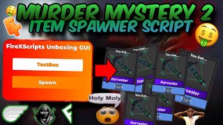 NEW🤫 MM2 ITEM SPAWN🔪 NO KEY 🔑 Script Pastebin 📜  2024  FE 🩸 Murder Mystery 2🔪 [upl. by Mur]