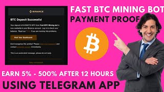 🤑 FAST BTC MINING BOT REVIEW  💰 HOW TO MINE BTC ON TELEGRAM IN 2024  📊 EARN 5 TO 500 PER DAY [upl. by Drugi]