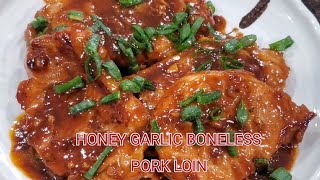 HONEY GARLIC GLAZED BONELESS PORK LOIN [upl. by Babette]