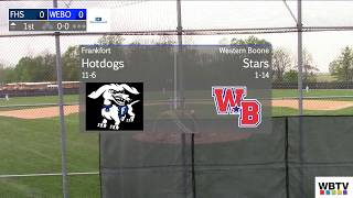 Western Boone vs Frankfort  Varsity Baseball  57  WBTV Sports [upl. by Nycila]