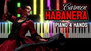 Carmen  Habanera FOR PIANO 4 HANDS [upl. by Vona]