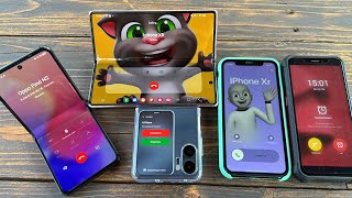 iPhone XROppo Find N2 incoming Call Samsung Z Fold3 amp Phantom Flip amp WP5 Pro [upl. by Caryn999]