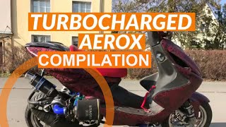 Turbo Yamaha Aerox Supercharged 2 Stroke Minarelli 40 HPPS 6 Compilation [upl. by Johnsson]