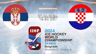 IIHF World Championship D2A  Serbia  Croatia [upl. by Llednyl]