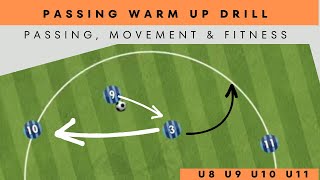 Complete Pre Match warm up Drill  TECHNICAL CIRCLE  u8 u9 u10 u11 soccerfootball drills [upl. by Eiramnaej]