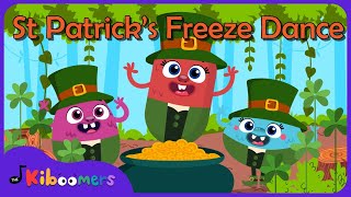 Saint Patricks Day Freeze Dance  The Kiboomers Leprechaun Songs for Preschool [upl. by Suirauqram]