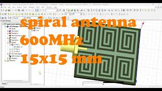 886MHz spiral antenna ansys HFSS electronics [upl. by Pros375]