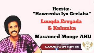 Maxamed Mooge  Haweenka Iyo Geelaba  Qaraami lyrics [upl. by Hsina498]