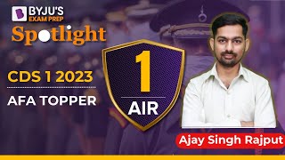 CDS Topper Interview  CDS AFA AIR 1 Ajay Singh Rajput  CDS AIR 1 Success Story cdstopper air1 [upl. by Brier480]