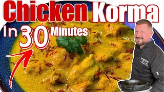 INDIAN RESTAURANT CHICKEN KORMA for 4 In 30 Minutes [upl. by Udela124]