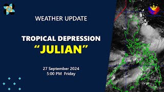 Press Briefing Tropical Depression JulianPH 500 PM Update September 27 2024  Friday [upl. by Imalda]