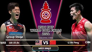 DRAMA‼️LEE Zii Jia MAS vs LI Shi Feng CHN  BWF WORLD TOUR FINALS 2024 [upl. by Aihsemak]