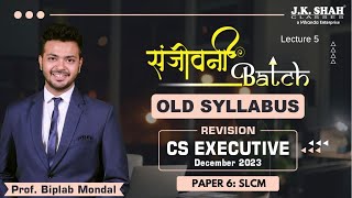 संजीवनी BATCH I SLCM I CS EXECUTIVE I DEC 23 Lecture 5 csatjkshah [upl. by Ariel730]