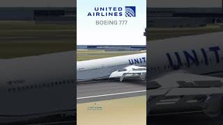 United Airlines Boeing 777 Landing at Cape Town  Powerful Touchdown in Infinite Flight shorts [upl. by Kathie]