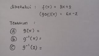 Contoh Soal Fungsi Komposisi dan Invers  Matematika SMA [upl. by Keelby465]