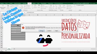 ✅ VALIDACIÓN DE DATOS en Excel Validación Personalizada de textos y números [upl. by Ocin491]