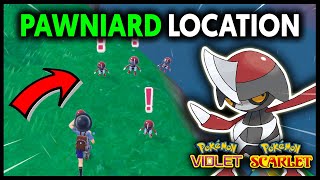 WHERE TO FIND PAWNIARD ON POKEMON SCARLET AND VIOLET [upl. by Ellierim]