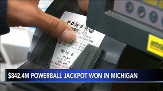 Ticket sold in Michigan wins 842M Powerball jackpot [upl. by Uol]