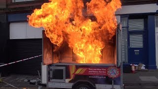 Chip pan fire demonstration [upl. by Aenat]