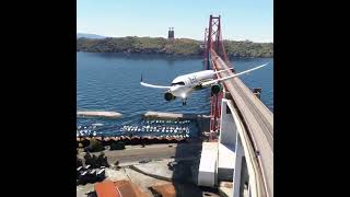 TERRIFYING WHEN LANDING AT LISBON AIRPORT  boeing 777300 plane [upl. by Fidellia]