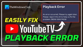 How to fix YouTube TV Playback Error  YouTube TV Troubleshooting EASILY SOLVED📺 [upl. by Ainer701]