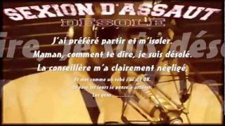 Sexion dAssaut   Desole   With Lyrics  Live Session Video [upl. by Derk]