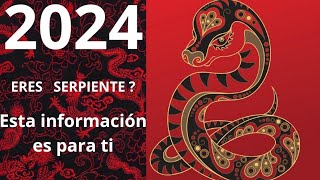 2024 PREDICCIONES PARA EL SIGNO DE LA SERPIENTE [upl. by Ahtinak422]