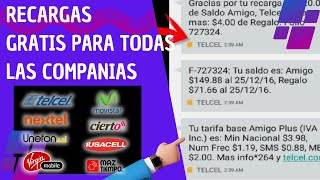 ✅ Recargas Gratis Para Todas Las Companias ilimitado 2022 [upl. by Tyrrell269]