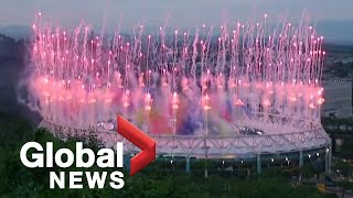 Euro 2020 kicks off with colourful fireworks above Stadio Olympico [upl. by Shelba]