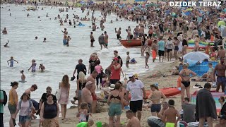 PLAŻA W GDAŃSKU BRZEŹNIE NADAL PRZYCIĄGA TURYSTÓW 16072023 [upl. by Anniroc]