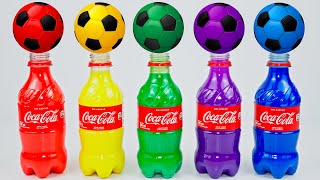 Satisfying ASMR l How To Make 5 Rainbow CocaCola Bottles with Beads l Colorful amp Relaxing Sounds [upl. by Mack859]