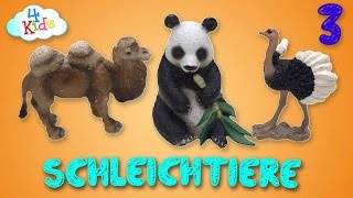 Schleichtiere Wildtiere Bauernhoftiere Tiernamen und Tierstimmen vorgesprochen Deutsch 3 [upl. by Sayres361]