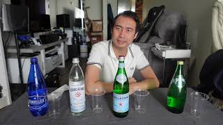 Sparkling Water taste test comparison San Pellegrino Perrier Gerolsteiner Montellier [upl. by Crista271]