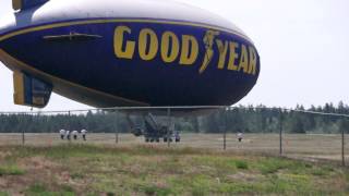 Chambers Bay Golf Tourney Good Year Blimp Takeoff [upl. by Harat]