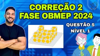 CORREÇÃO 2 FASE OBMEP 2024  NÍVEL 1  Janaína tem vários dados idênticos com faces numeradas de 1 [upl. by Grous862]