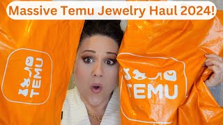 MASSIVE amp NEW Temu Jewelry Haul amp Try On Gorgeous Jewelry All Designer Highend Inspired WLinks [upl. by Charlotta112]