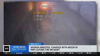 Woman arrested charged with arson in Papis Cuisine arson attack [upl. by Aneleve283]