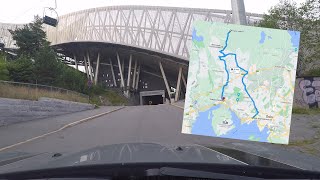 Driving from Oslo city to Holmenkollen [upl. by Annert]