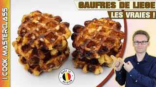 ✅ LES VÉRITABLES GAUFRES DE LIÈGE 🇧🇪 La meilleure recette de ces gaufres belges  liégeoises [upl. by Demmahom]