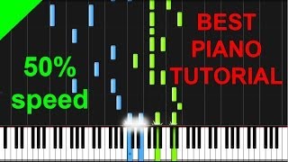 Maroon 5  Daylight 50 speed piano tutorial [upl. by Asiram]