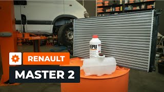 Hoe de radiateur koelvloeistof en tank te vervangen op een RENAULT MASTER 2 Van AUTODOC [upl. by Worrell]