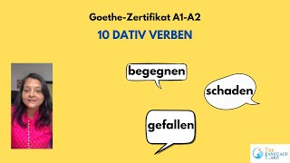 10 Dative Verben Goethe Zertifikat A1 A2 [upl. by Botti658]