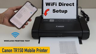 Canon Pixma TR150 WiFi Direct Setup Print Anywhere With Inbuilt Wireless Option [upl. by Olen]