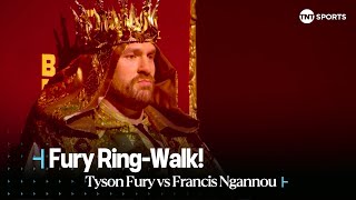 😍 WHAT A SHOWMAN  Tyson Furys EPIC ring walk in the Kingdom of Saudi Arabia FuryNgannou 🇸🇦 [upl. by Ellehcyt]