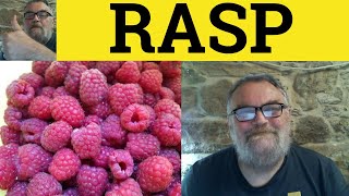 🔵 Rasp  Rasping Meaning  Origin of Raspberry  Rasp Examples  GRE Vocabulary [upl. by Jaunita]