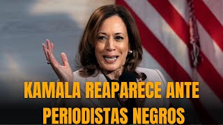 Ebria o Vacilante Kamala reaparece ante periodistas NEGROS [upl. by Auqinom]