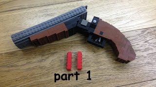 LEGO® double barreled shotgun sawed off tutorial by Jamblo pt1 [upl. by Eiuol]