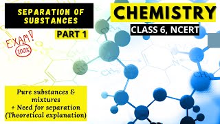 Chemistry Ep 1 Class 6 Separation of substancesPart 1 Theory NCERT Competitive exams [upl. by Cardwell]