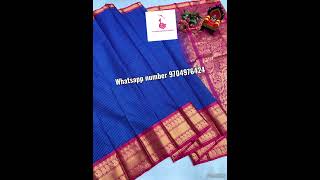 Gadwal cotton sarees price 2350 Whatsapp number 9704976424 [upl. by Blight784]