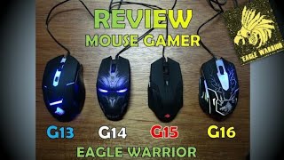 Mouse Gamer Eagle Warrior G13 vs G14 vs G15 vs G16 [upl. by Viafore]